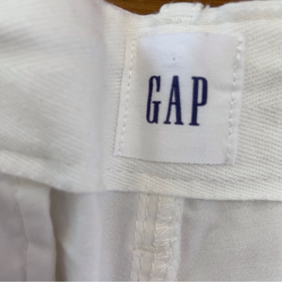 GAP white khakis shorts 13 inches cotton bermudas spandex cotton stretchy 12 - Picture 2 of 13